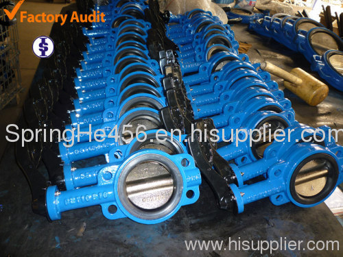 Casting wafer Butterfly Valves with manual