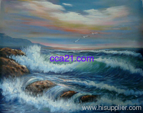 sea scenery oil painting
