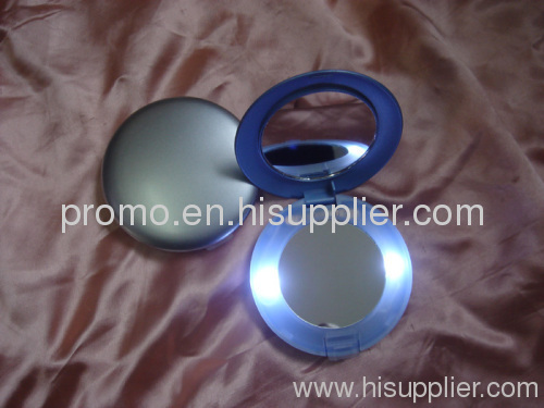 Double-sided cosmetic mirror with led light