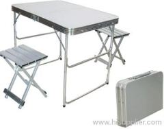 camping foldable table with chairs