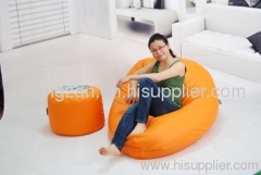 teardrop beanbag with ottoman