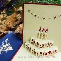 Birthday Cake - Handmade 3D pop-up greeting card