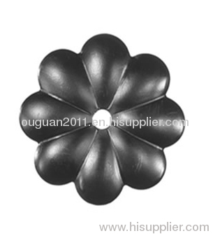Wrought iron elegrant hot stamped flowers
