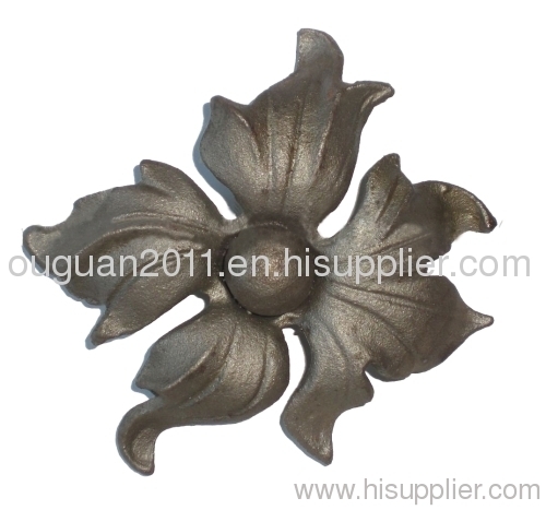 High quality wrought iron hot stamped flower