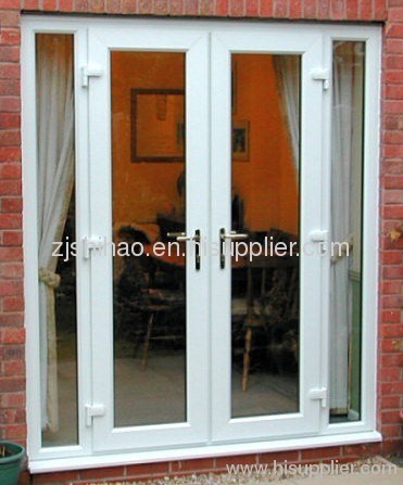Double glazed glass PVC French doors