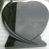 granite heart shaped cemetery headstone