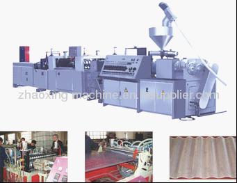wood and plastic wave board production line