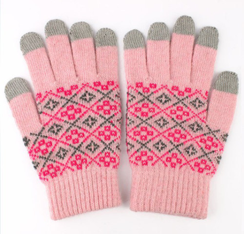 touch gloves(wool and acrylic material)