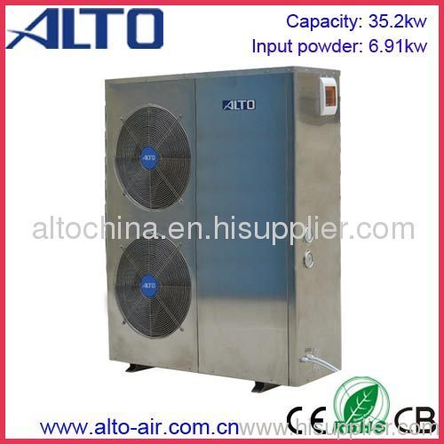 High efficiency heat pump pool heater(35.2kw,stainless steel cabinet)