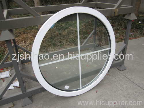 Double glazed glass round window