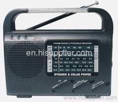 solar radio with emergency light