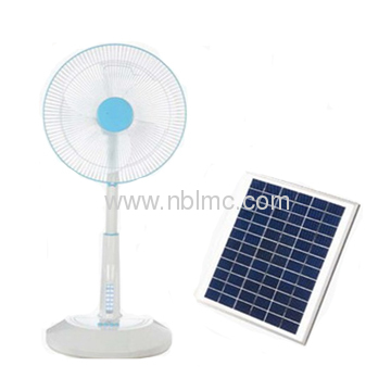Oscillating solar powered fan