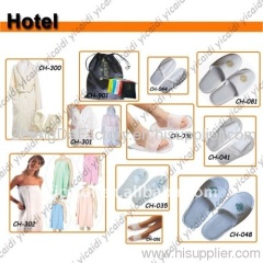 Hotel slipper & laundry bag & bathrobe