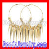 Gold Hoop Beads Spikes Linear Drop Basketball Wives Earrings Wholesale