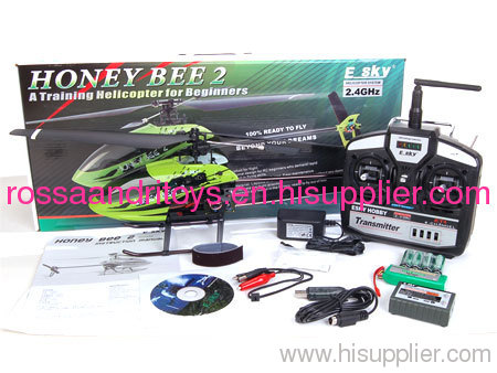 Esky Honey Bee V2 (Green) 4CH FP RC Helicopter RTF 2.4GHz