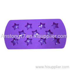 star shape silicone ice cube tray