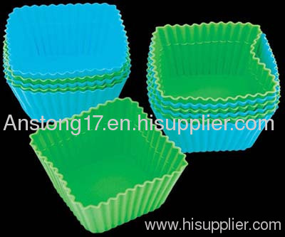 silicone square muffin cups