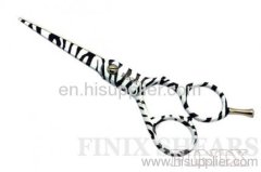 Special Zebra Stripe Pattern Style Tattoo Hairdressing Scissors