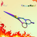 Superior Dark Rainbow Titanium Plated Hair Cutting Shears