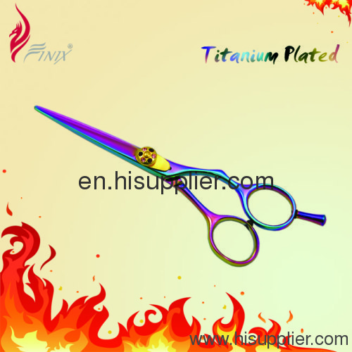 Superior Dark Rainbow Titanium Plated Hair Cutting Shears