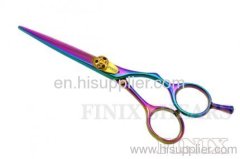 Superior Dark Rainbow Titanium Plated Hair Cutting Shears