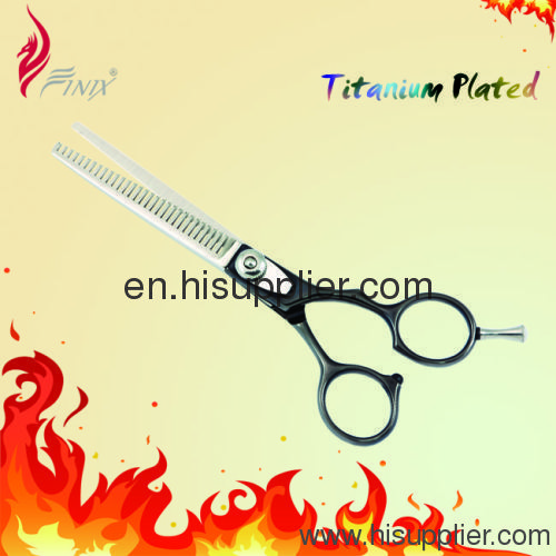 Professional Black Titanium Grip Stylist Thinning Scissors