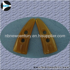 Horn button for garments accessories