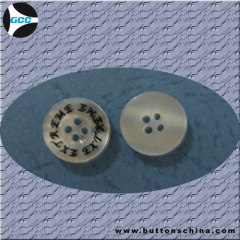 Plastic Shirt Button With Laser Logo