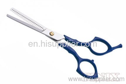 6.5" Blue ABS Plastic Grip Hair Thinning Shears