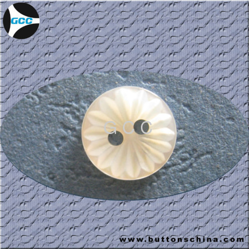 White M.O.P. Shell Button