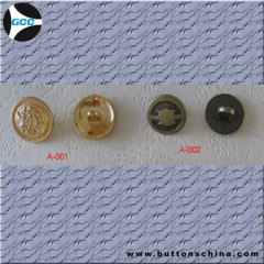 Alloy metall button with stitch