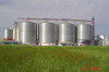 Grain steel silo with bolts and nuts