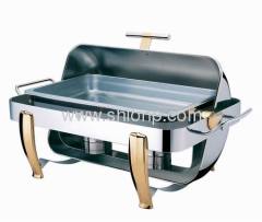 T handle Rectangle roll top chafing dishes