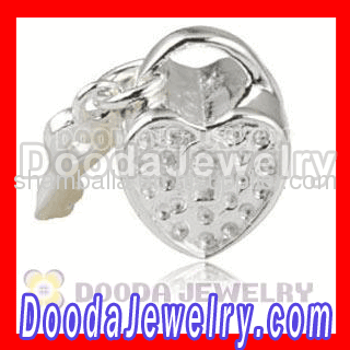 Silver european Lock-Key Charm Beads