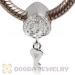 Silver european Lock-Key Charm Beads