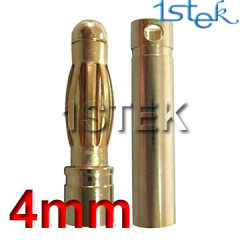 4mm Banana Plug Gold Bullet Connector For RC battery