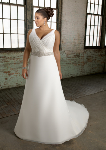 Classic chiffon Plus Size Wedding dress