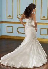 GEORGE BRIDE Mermaid Sweetheart Satin Plus Size Wedding Dress