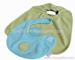 Slabbetje, Baby omslagdoek met mutsje, frotte knytband, haklapp frotte, babyhandduk, badkappa