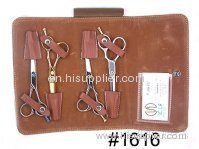 Stylish 4 pairs + 1 name card slot Hairdresser Scissors Case