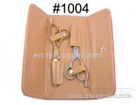 Fashion Design Orange Brown Hairdresser Scissors Case