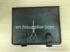 Professional 16PCS/SET Folded Leather Scissors Case