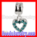 european Silver Heart Dangle Charms