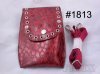 High Quality Wine-Red Color Leather Scissor Holster