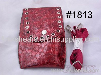 High Quality Wine-Red Color Leather Scissor Holster
