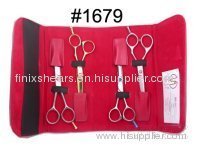 Stylish 4 pairs + 1 name card slot Hairdresser Scissors Case