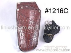 Stylish Dark Brown Color Leather Scissor Holster