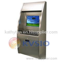 Wall mounted ticketing kiosk