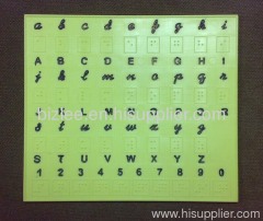 Plastic English Alphabet Trainer Plate, With braille sign, tactile