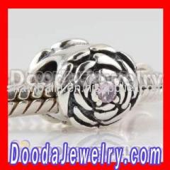 Sterling silver Blooming rose european Mother's Day Gift